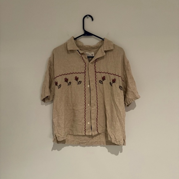 Abercrombie & Fitch Tan Button Up Shirt Size XS Like New - Picture 1 of 1